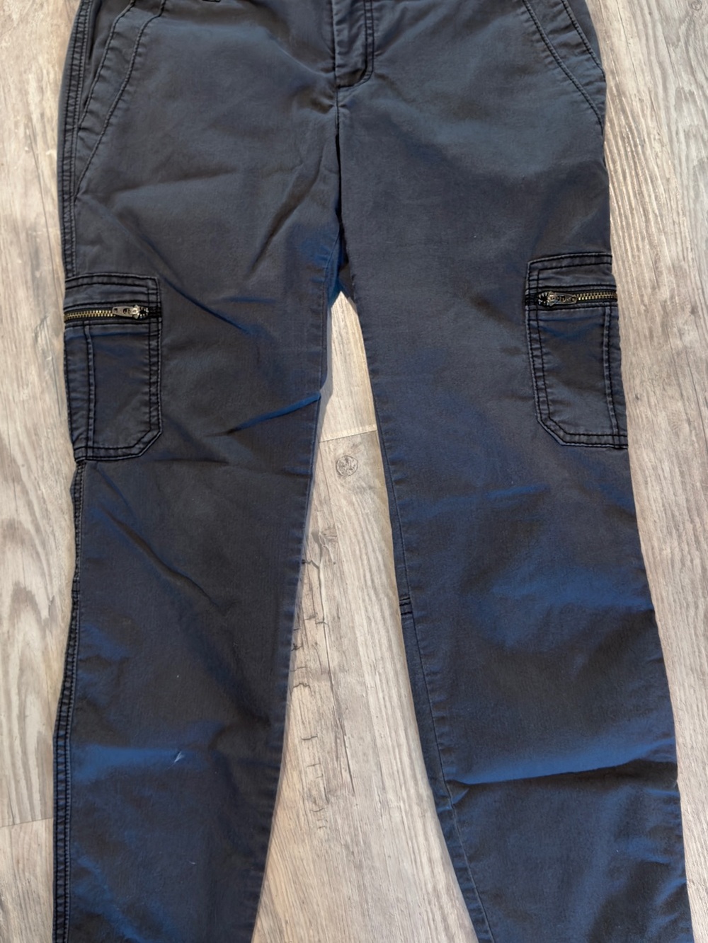 Athleta Black Womens Cargo Pants with Zip Pockets